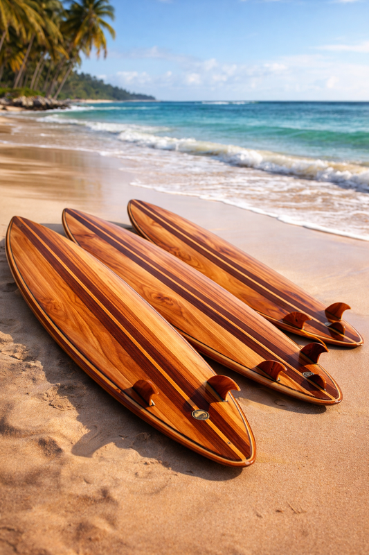 wooden surboards