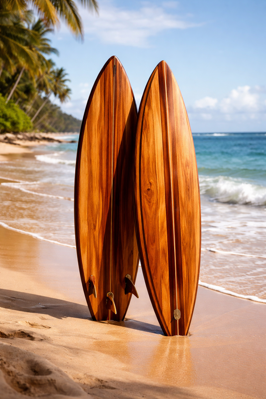 wooden surboards